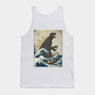 kaiju and wave Tank Top